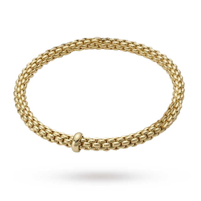 Fope 18ct Yellow Gold Solo Flex'It XL Bracelet