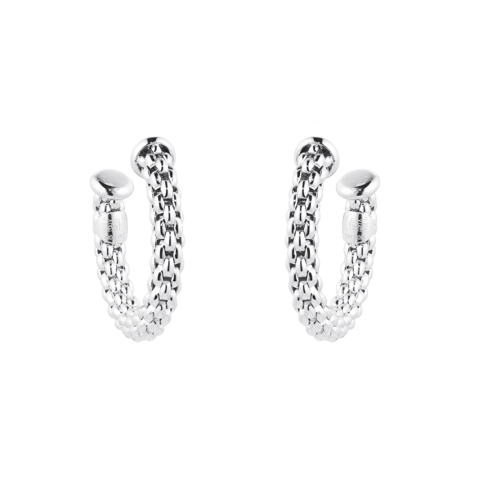 Fope Essentials 18ct White Gold Small Hoop Earrings