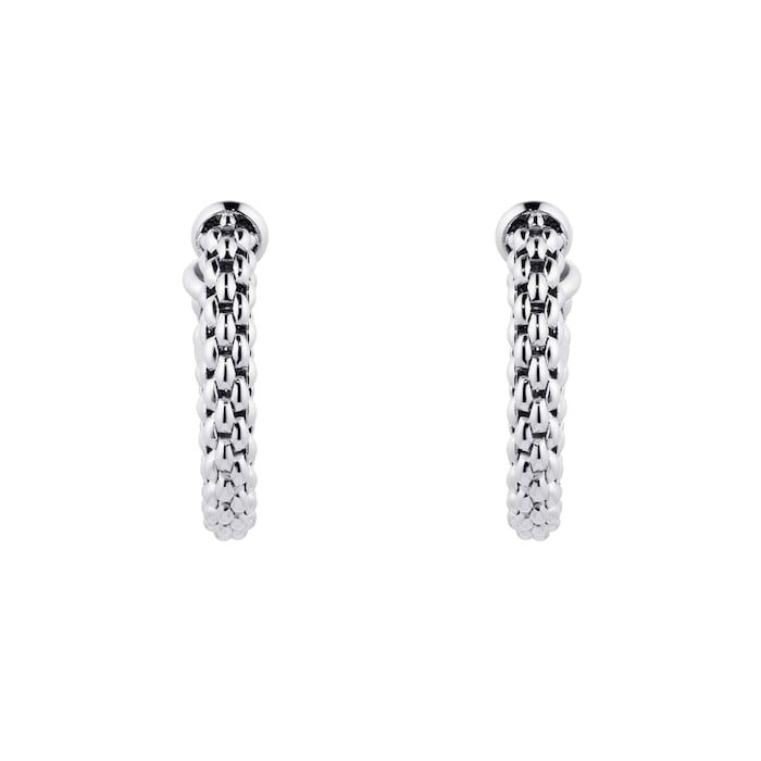 Fope Essentials 18ct White Gold Small Hoop Earrings