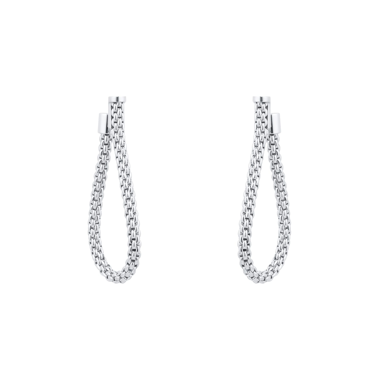 Fope Essentials Flex'it 18ct White Gold Small Teardrop 0.17cttw Diamond Earrings