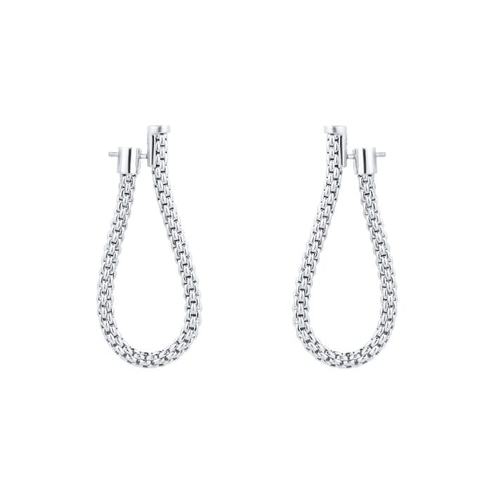 Fope Essentials Flex'it 18ct White Gold Small Teardrop 0.17cttw Diamond Earrings