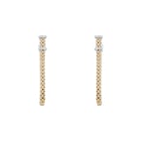 Fope Essentials Flex'it 18ct Yellow Gold Small Teardrop 0.17cttw Diamond Earrings