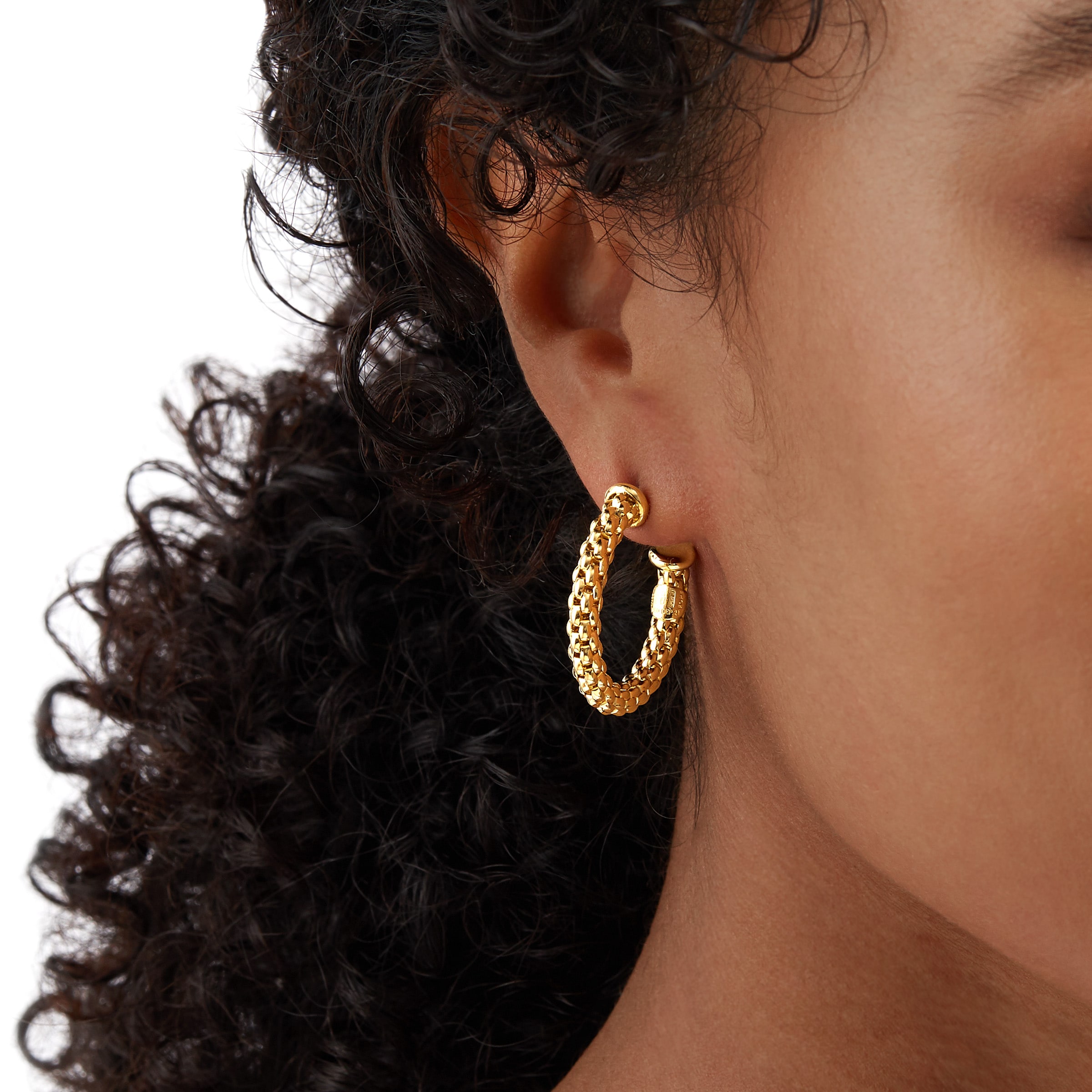 18ct gold small on sale hoop earrings