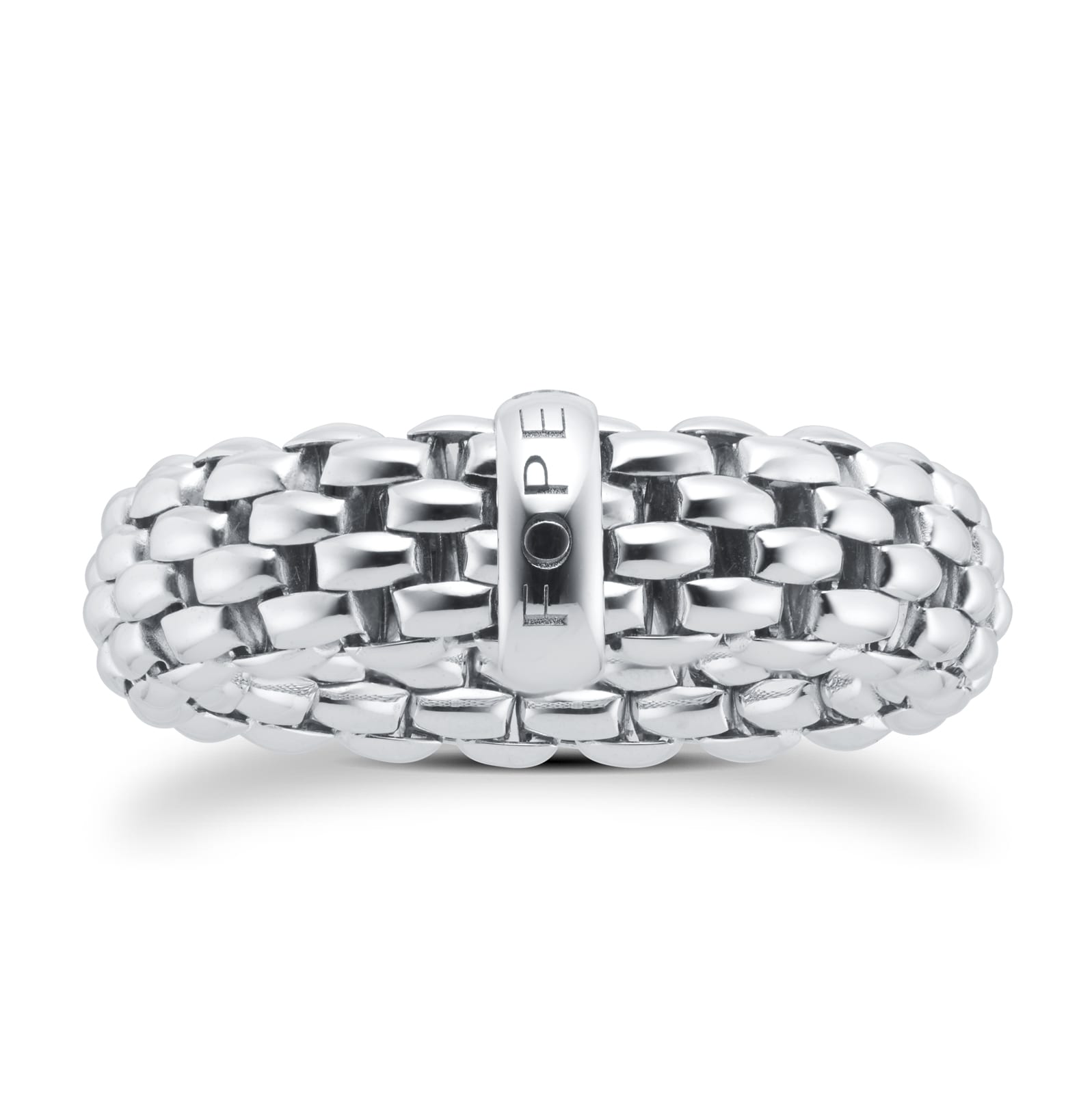 Essentials 18ct White Gold Flex'it 7mm Medium Ring