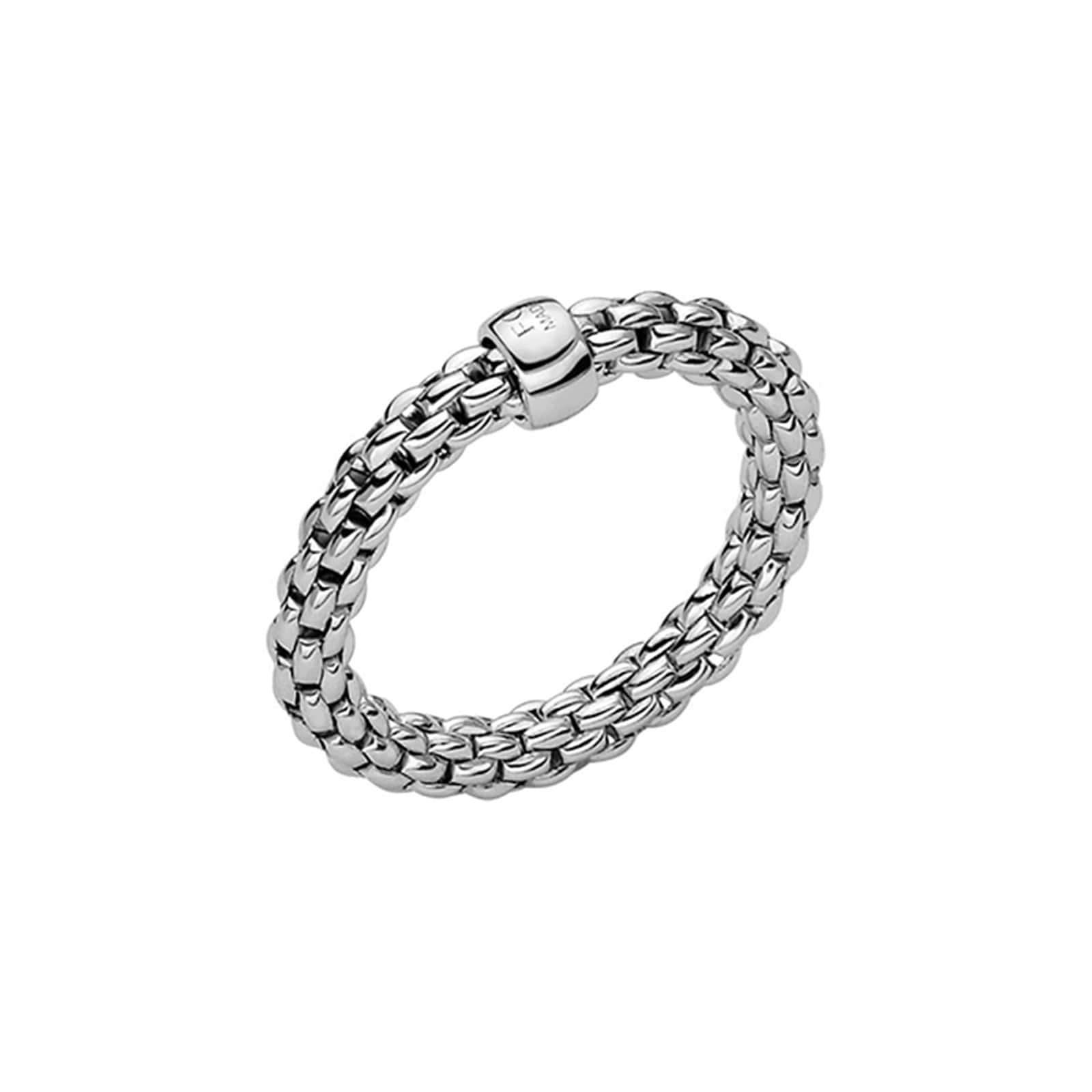 Essentials 18ct White Gold Flex'it 3.4mm Medium Ring