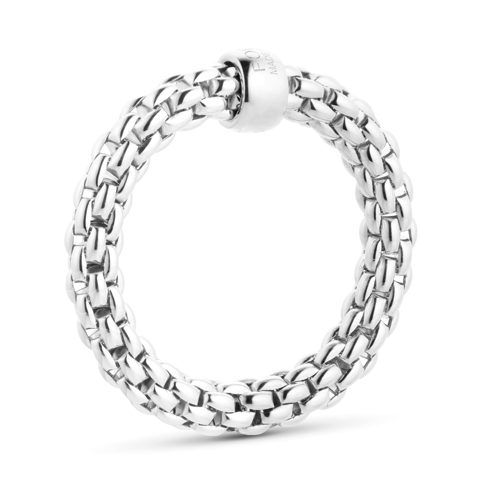 Fope Essentials Ring Fope Essentials 18ct White Gold Flex'it 3.4mm Medium Ring 04E08AX_XX_B ...