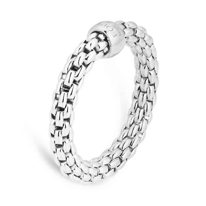 Fope Essentials 18ct White Gold Flex'it 3.4mm Medium Ring