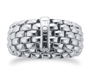 Fope Essentials 18ct White Gold Flex'it 9.9mm Medium Ring