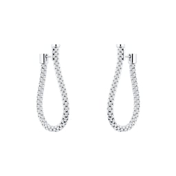 37251107 - Essentials Flex'it 18ct White Gold Small Teardrop Earrings