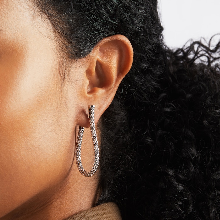 Fope Essentials Flex'it 18ct White Gold Small Teardrop Earrings