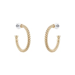 37251110 - Essentials 18ct Yellow Gold Medium Hoop Earrings