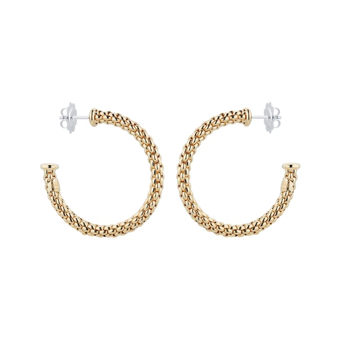 Fope Essentials 18ct Yellow Gold Medium Hoop Earrings