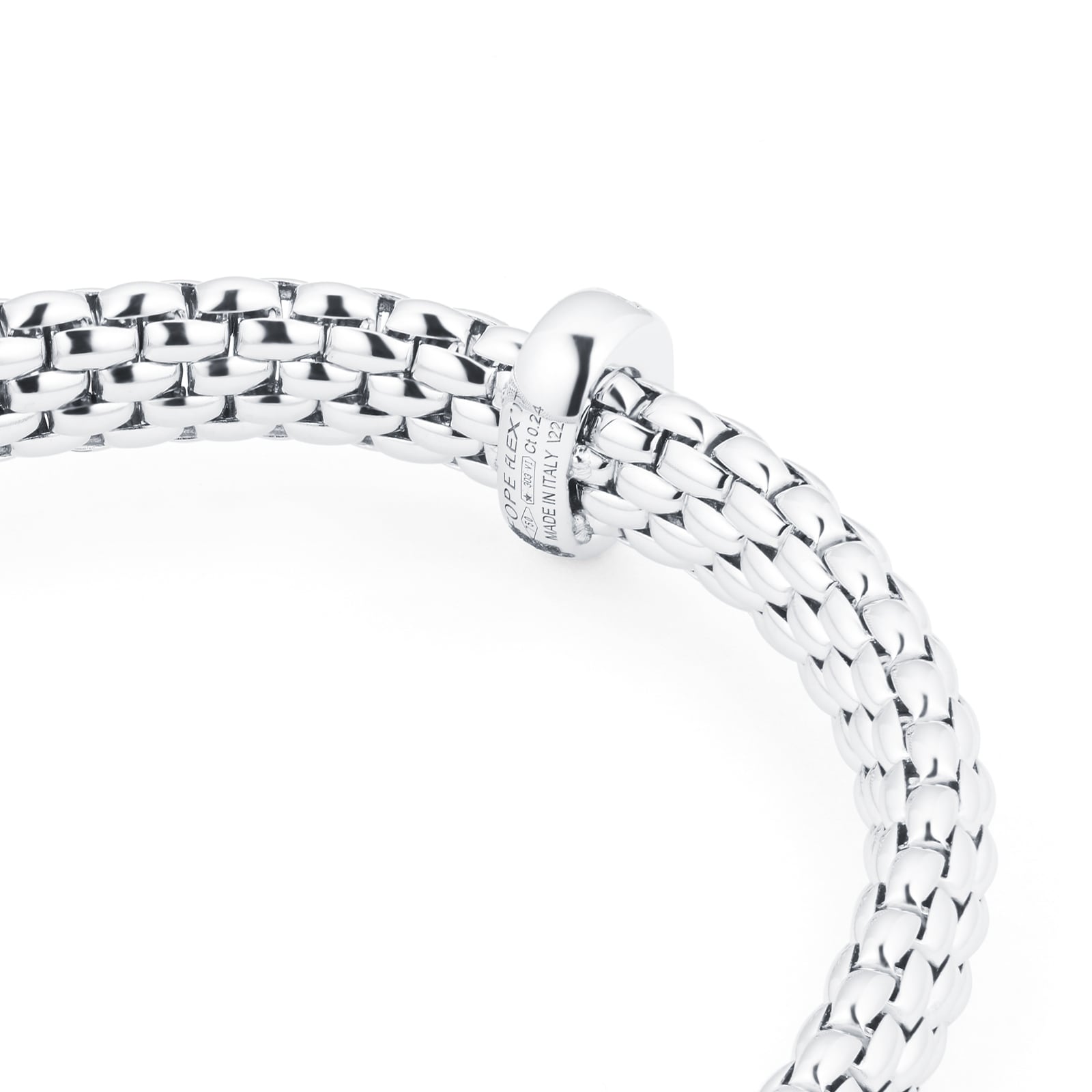 Fope 18ct White Gold Vendome Flex'it 0.24cttw Diamond Baguette Medium Bracelet Fope 18ct White Gold Vendome Flex'it 0.24cttw Diamond Baguette Medium Bracelet