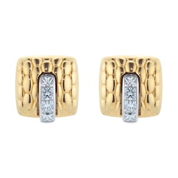 37251114 - 18ct Yellow Gold Vendome 0.70cttw Diamond Princess Earrings