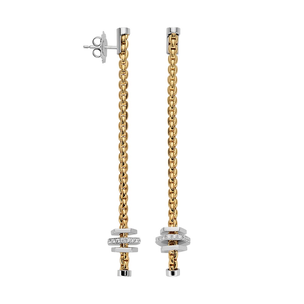 Fope 18ct Yellow Gold Eka 0.30ct Diamond Drop Earrings