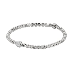FOPE Flex'it Eka Tiny Diamond 0.19cttw Diamond Bracelet