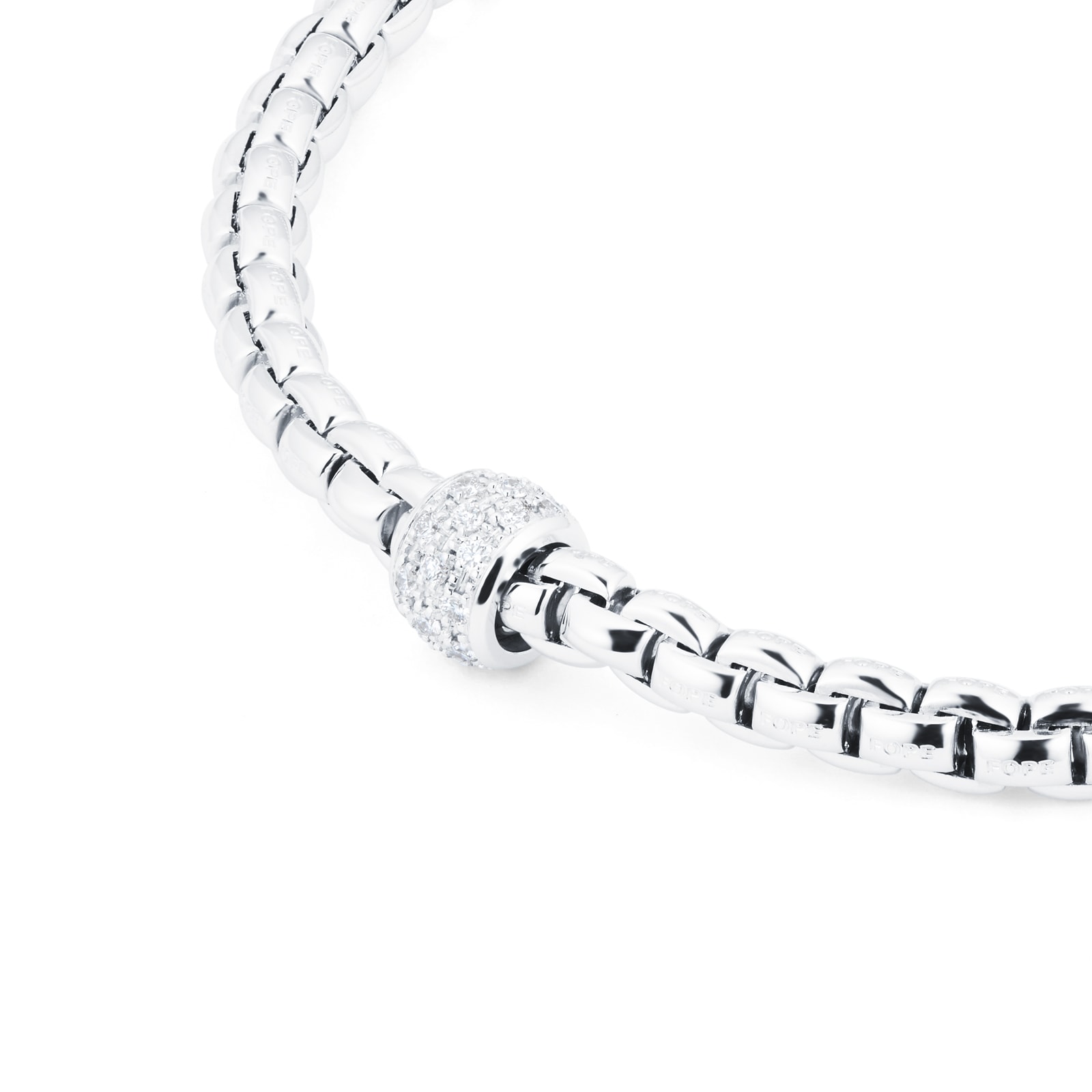 FOPE Flex'it Eka Tiny Diamond 0.19cttw Diamond Bracelet FOPE Flex'it Eka Tiny Diamond 0.19cttw Diamond Bracelet