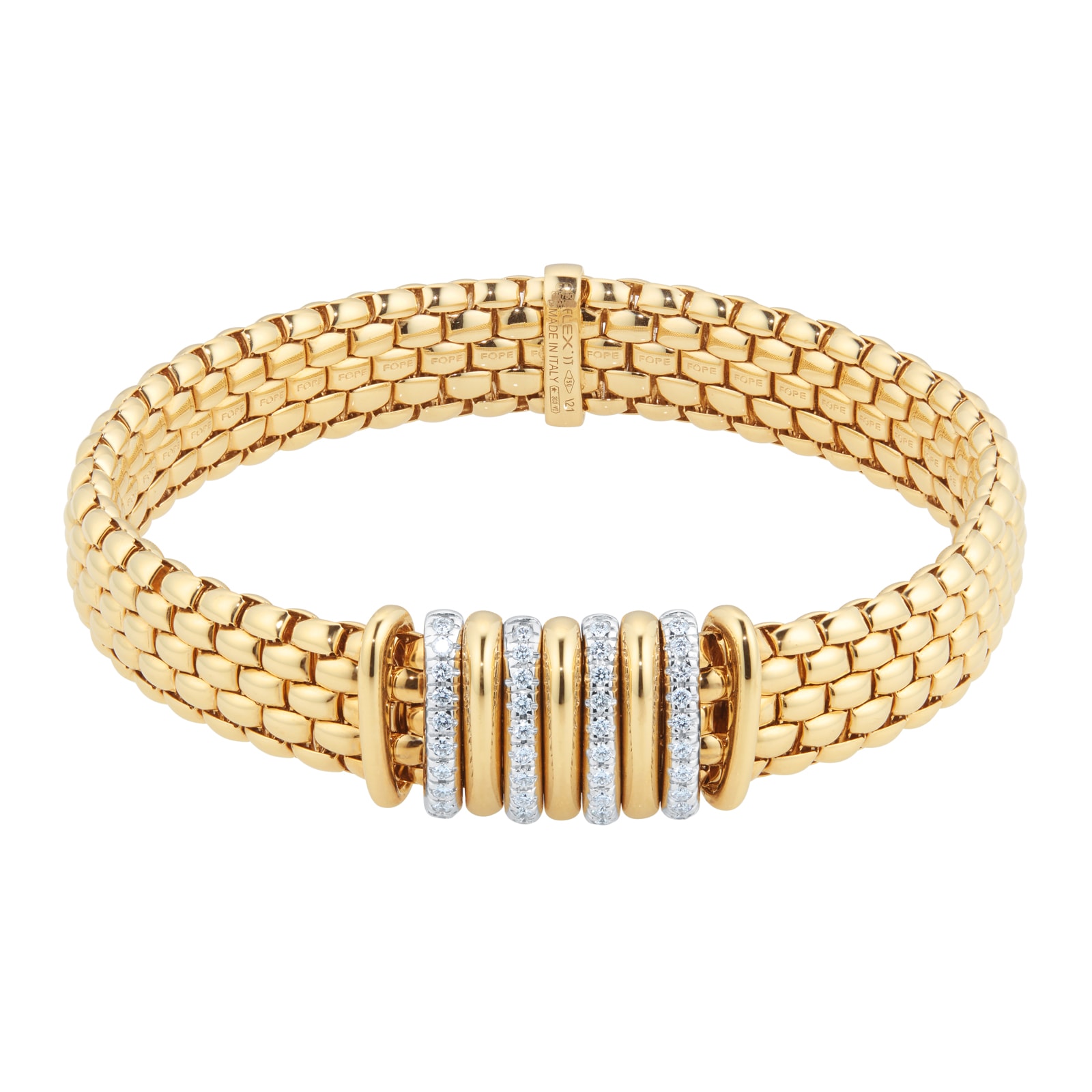 18ct Yellow Gold Panorama 0.30cttw Diamond Bracelet