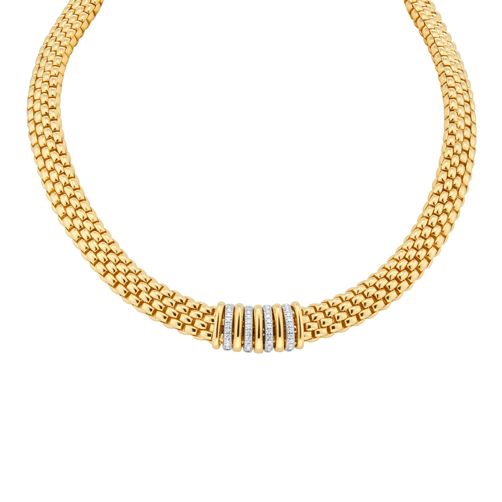 Fope 18ct Yellow Gold Panorama 0.30cttw Diamond Necklet Fope 18ct Yellow Gold Panorama 0.30cttw Diamond Necklet
