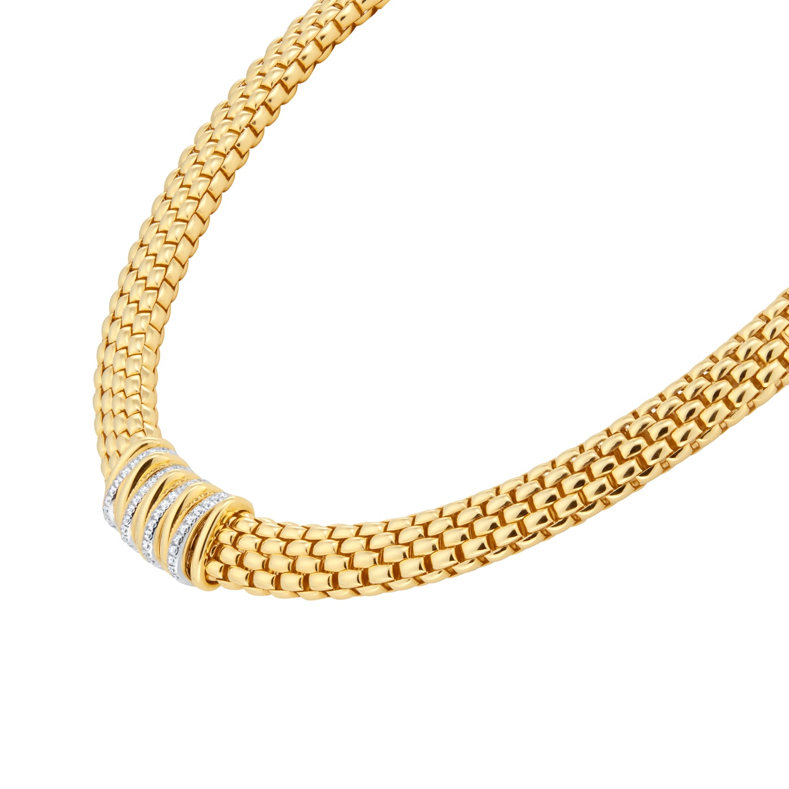 Fope 18ct Yellow Gold Panorama 0.30cttw Diamond Necklet Fope 18ct Yellow Gold Panorama 0.30cttw Diamond Necklet