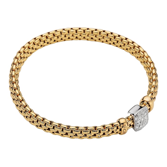 Fope 18k Yellow Gold 0.41cttw Diamond Vendome Bracelet - Size Medium