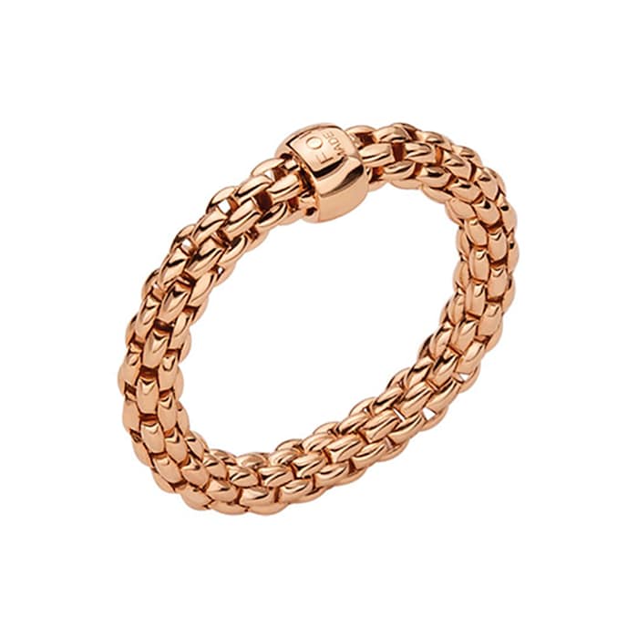 Fope 18k Rose Gold Essentials Ring - Size Medium