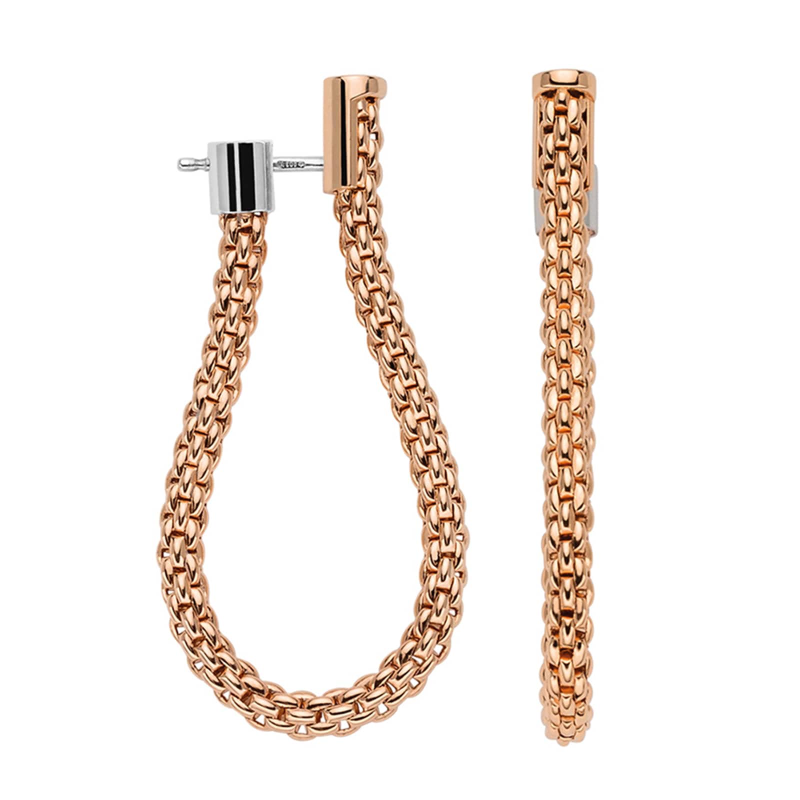 Fope 18k Rose Gold Essentials Hoop Earrings