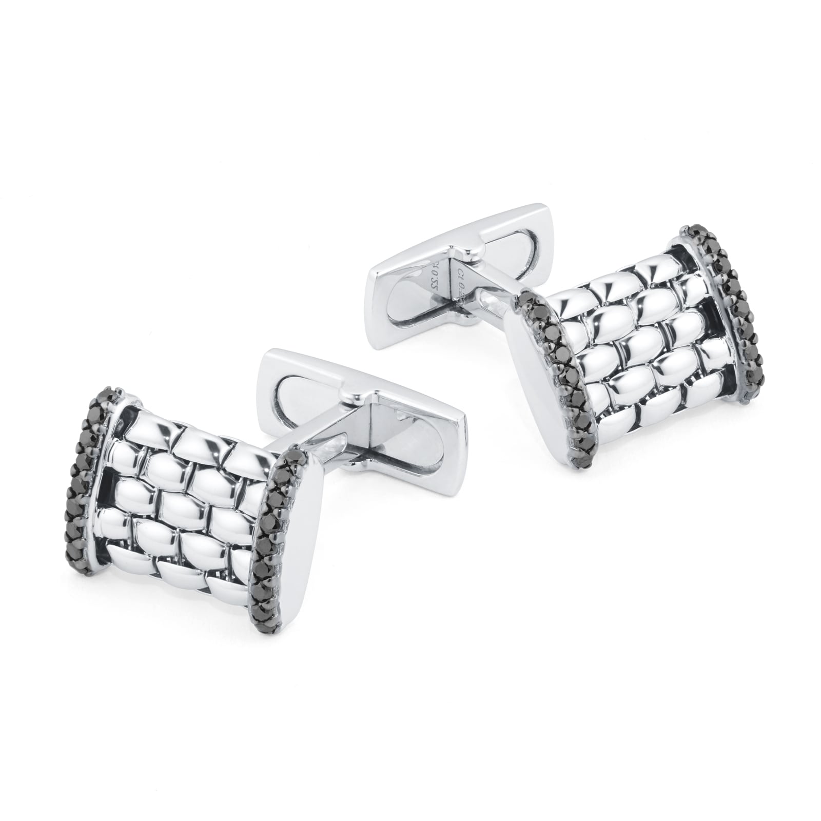 Fope 18ct White Gold Panorama Diamond 0.43cttw Cufflinks