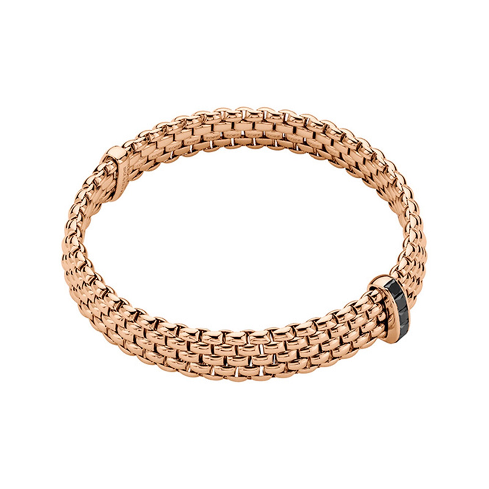 FOPE 18ct Rose Gold Black 0.70cttw Diamond Panorama Bracelet FOPE 18ct Rose Gold Black 0.70cttw Diamond Panorama Bracelet