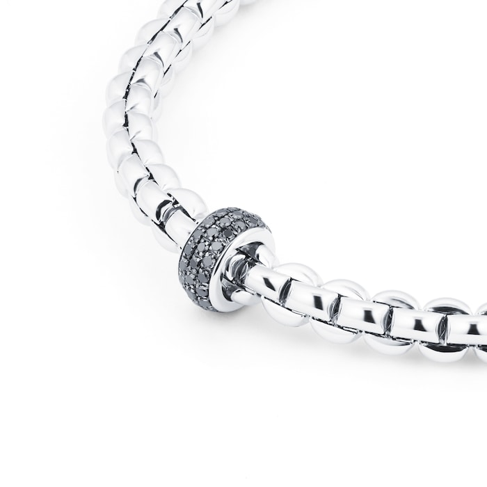 FOPE 18ct White Gold 0.41cttw Black Diamond Eka Bracelet