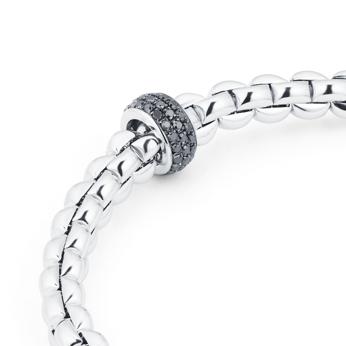 FOPE 18ct White Gold 0.41cttw Black Diamond Eka Bracelet