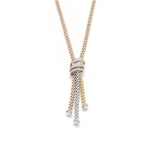Fope 18ct Tri Colour Gold Mia Luce 1.63ct Diamond Tassel Necklace