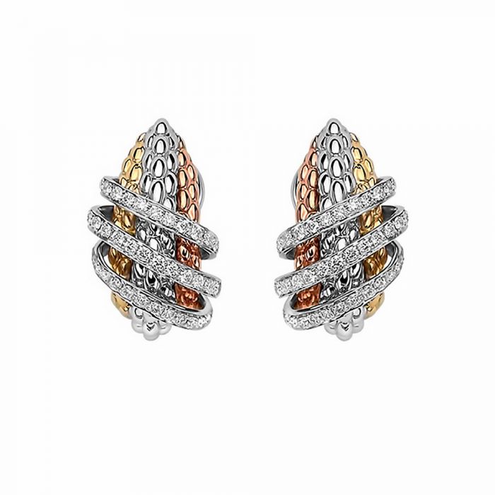Fope 18ct Tri Colour Mia Luce 0.82ct Diamond Earrings
