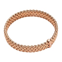 37251254 - 18ct Rose Gold Panorama 0.01ct Diamond Bracelet