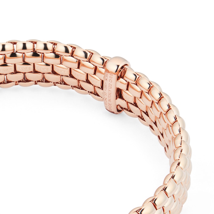 Fope 18ct Rose Gold Panorama 0.01ct Diamond Bracelet