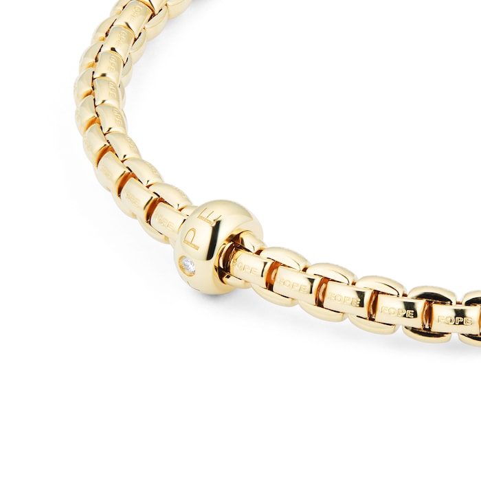 Fope 18ct Yellow Gold Eka 0.01ct Diamond Bracelet