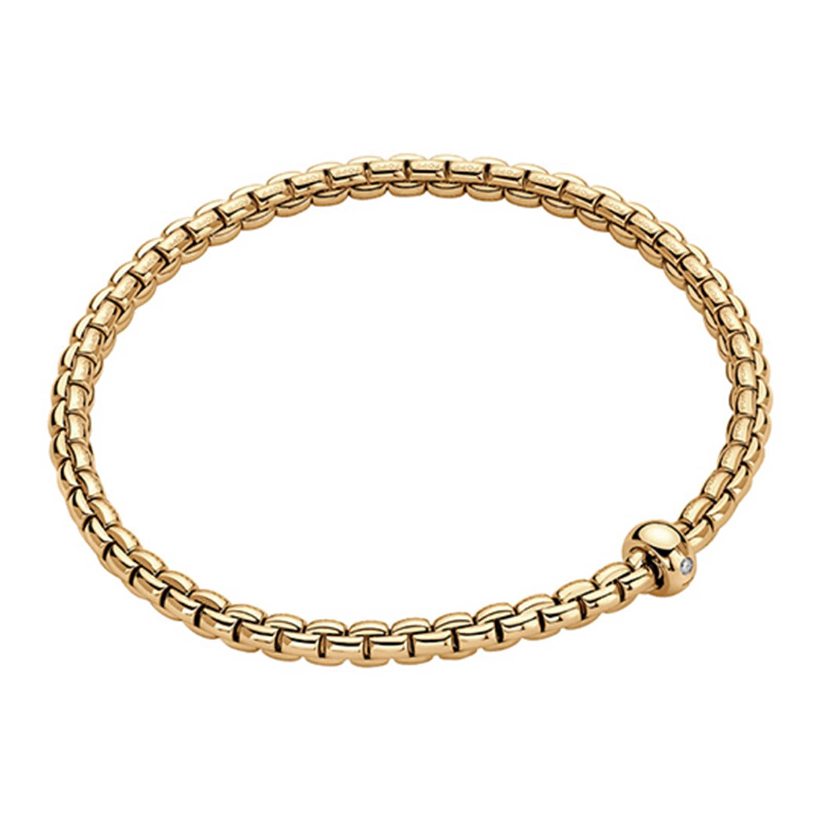 18ct Yellow Gold Eka 0.01ct Diamond Bracelet