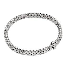 37251261 - 18ct White Gold Vendome 0.01ct Diamond Bracelet