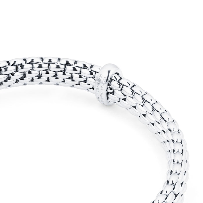 Fope 18ct White Gold Vendome 0.01ct Diamond Bracelet