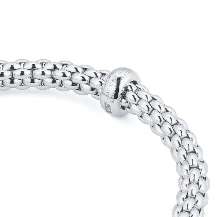 Fope 18ct White Gold Solo 0.01ct Diamond Bracelet