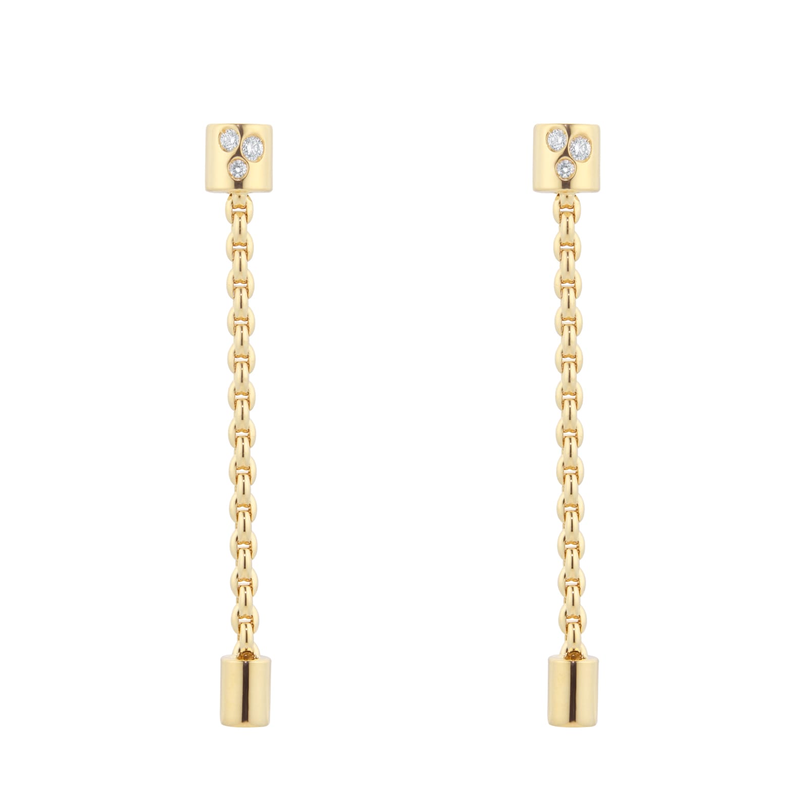 Fope 18ct Yellow Gold Aria 0.09ct Diamond Drop Earrings