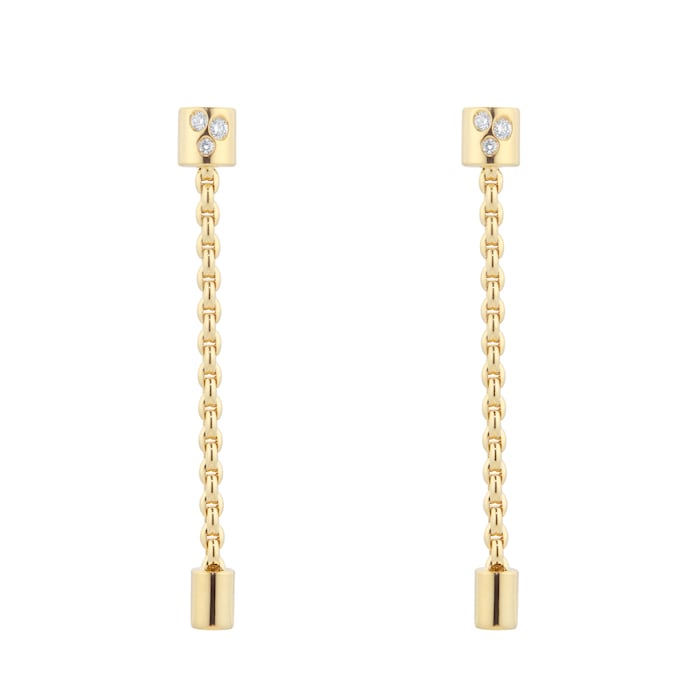 Fope 18ct Yellow Gold Aria 0.09ct Diamond Drop Earrings