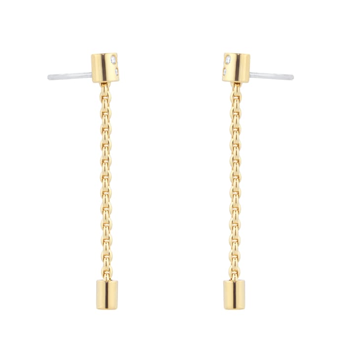 Fope 18ct Yellow Gold Aria 0.09ct Diamond Drop Earrings