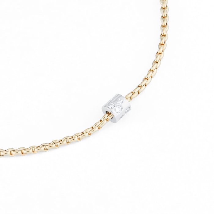Fope 18ct Yellow Gold Aria 0.17ct Diamond Necklet