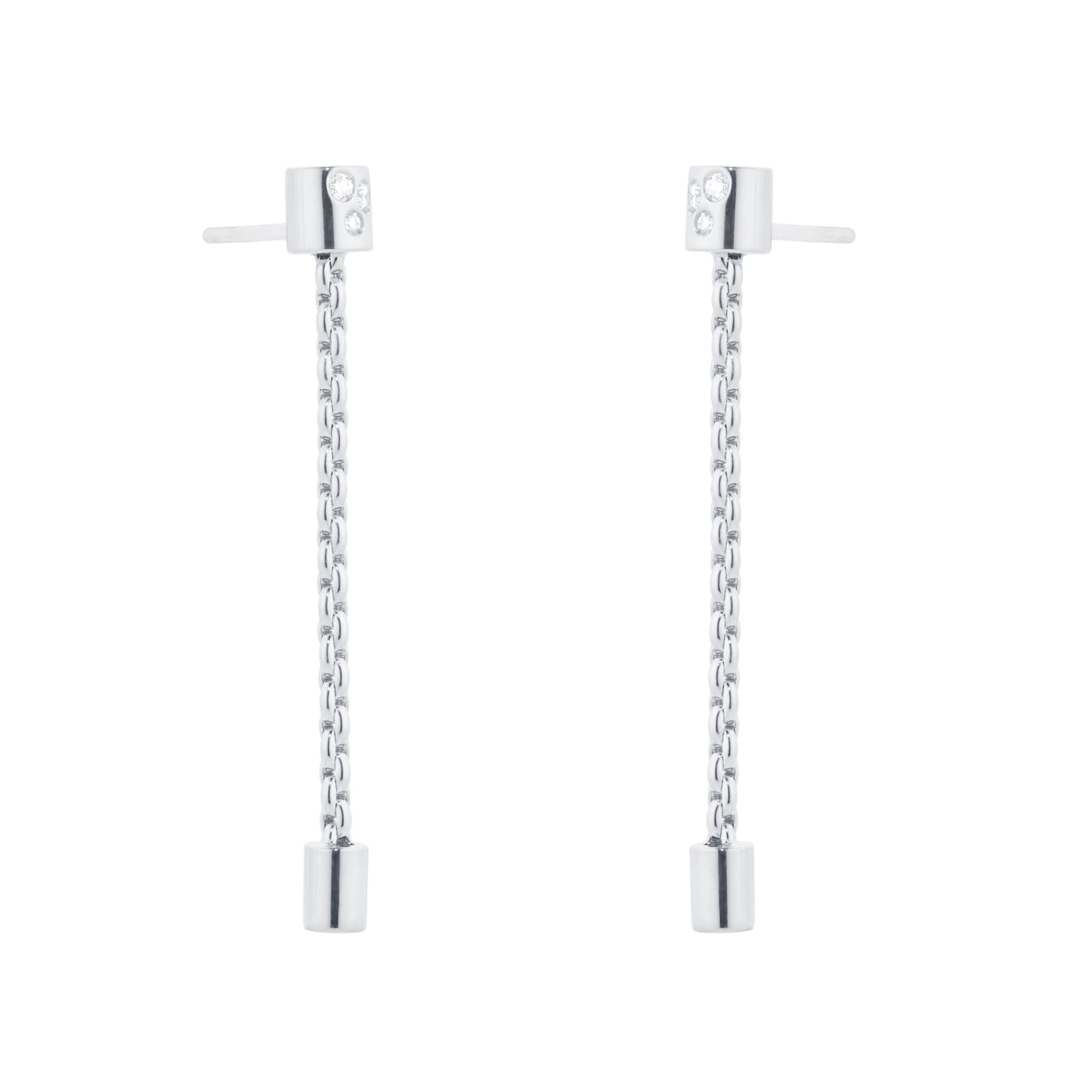 18ct White Gold Aria 0.09ct Diamond Drop Earrings