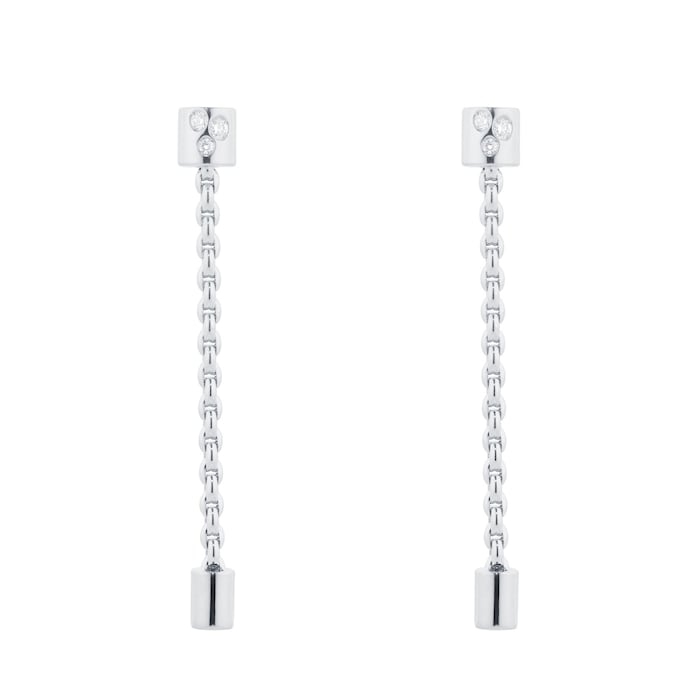 Fope 18ct White Gold Aria 0.09ct Diamond Drop Earrings