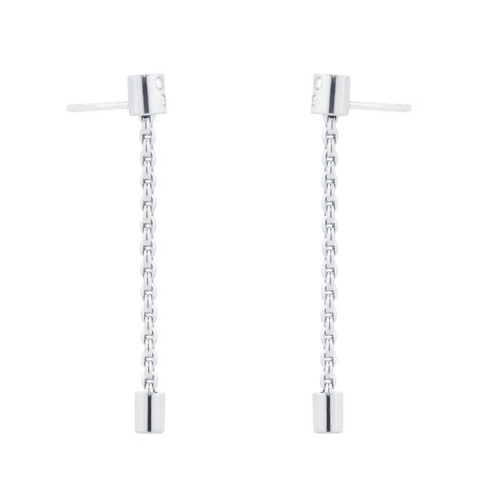 Fope 18ct White Gold Aria 0.09ct Diamond Drop Earrings