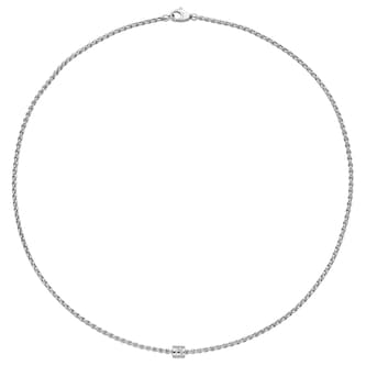 Fope 18k White Gold 0.17cttw Diamond Aria Necklace 50cm