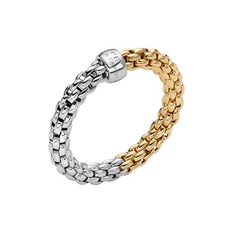 Fope 18k White and Yellow Gold Essentials Ring Size Medium Fope 18k White and Yellow Gold Essentials Ring Size Medium