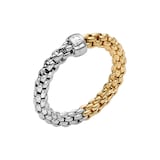 Fope 18k White and Yellow Gold Essentials Ring Size Medium